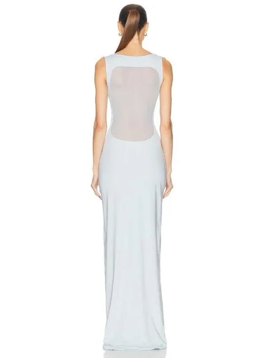 Maygel Coronel Hibisco Dress in Artic Light Blue - Picture 4 of 4